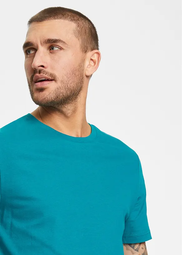 T-shirt (set van 2) van puur katoen, bonprix