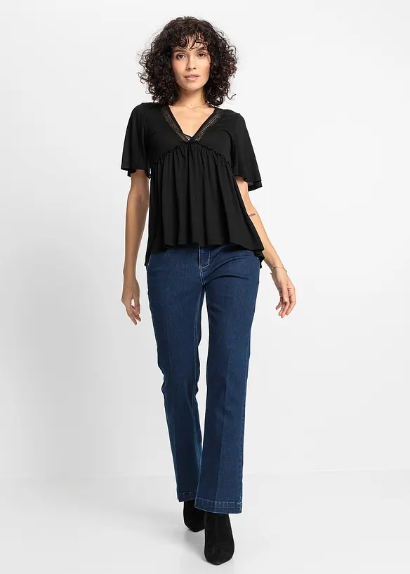 Boho shirt met kant, BODYFLIRT