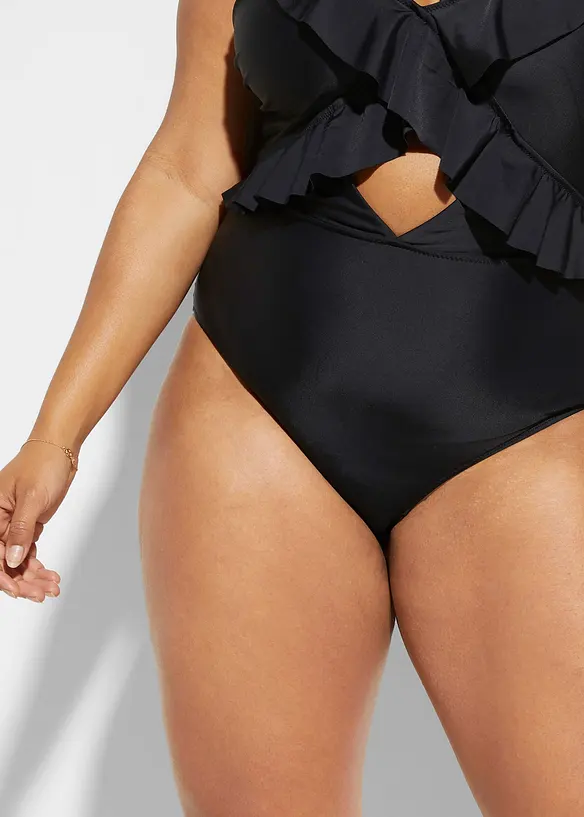Badpak met cut-out en volants, bonprix