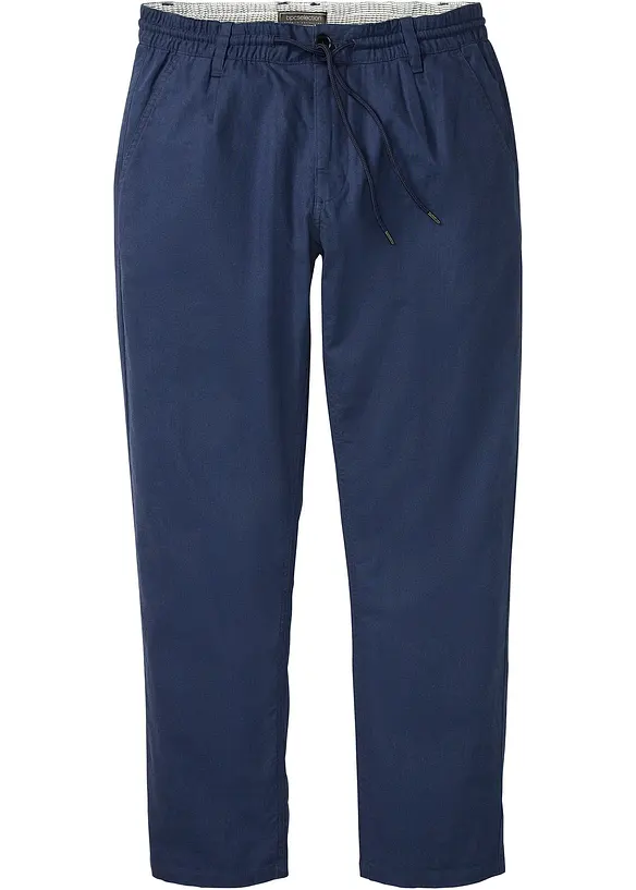 Regular fit instapbroek in een luchtige linnenmix, straight, bonprix
