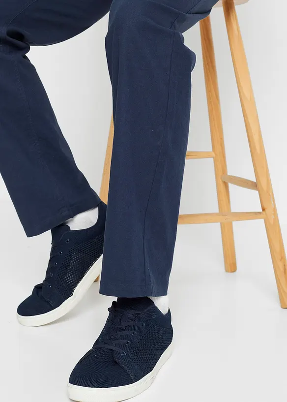 Regular fit instapbroek in een luchtige linnenmix, straight, bonprix