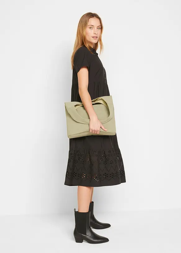 Tuniekjurk met broderie anglaise van puur katoen, bonprix