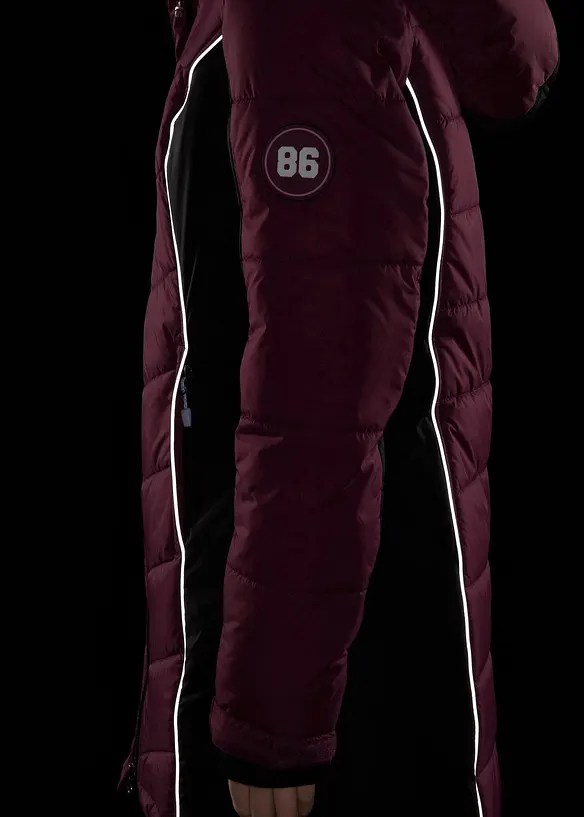 Lange, gewatteerde outdoor jas, waterafstotend, bonprix