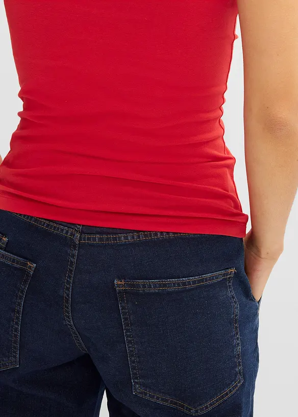 Shirt met knoopsluiting en biologisch katoen, bonprix