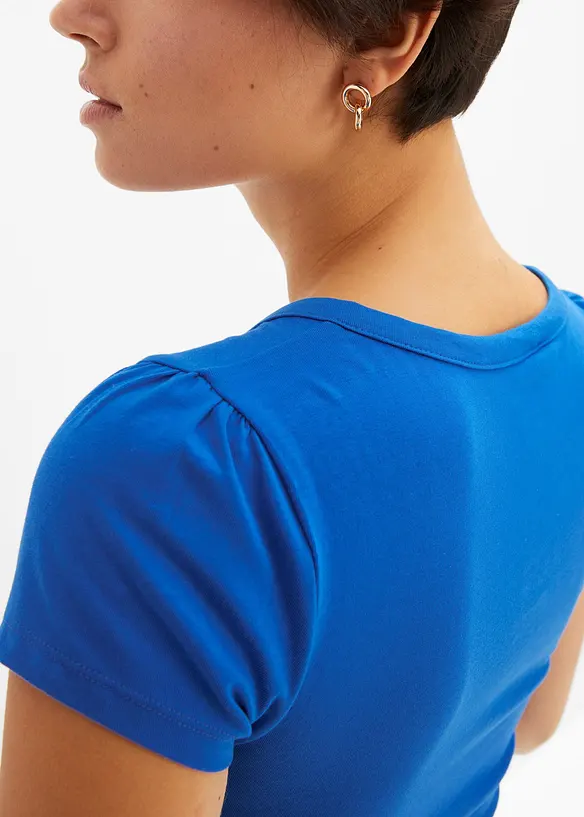 Shirt met knoopsluiting en biologisch katoen, bonprix