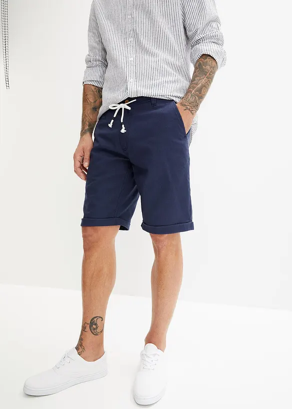Regular fit bermuda van linnen, bonprix