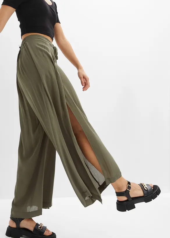 Broek van soepele viscose, bonprix
