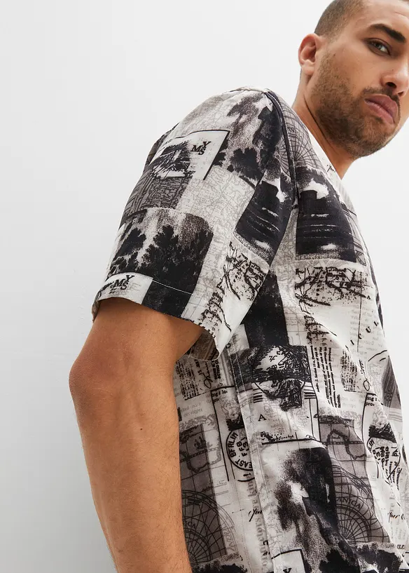 Viscose overhemd met korte mouwen, bonprix