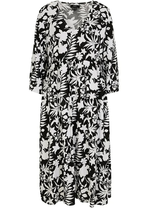 Midi jurk van soepele viscose, bonprix