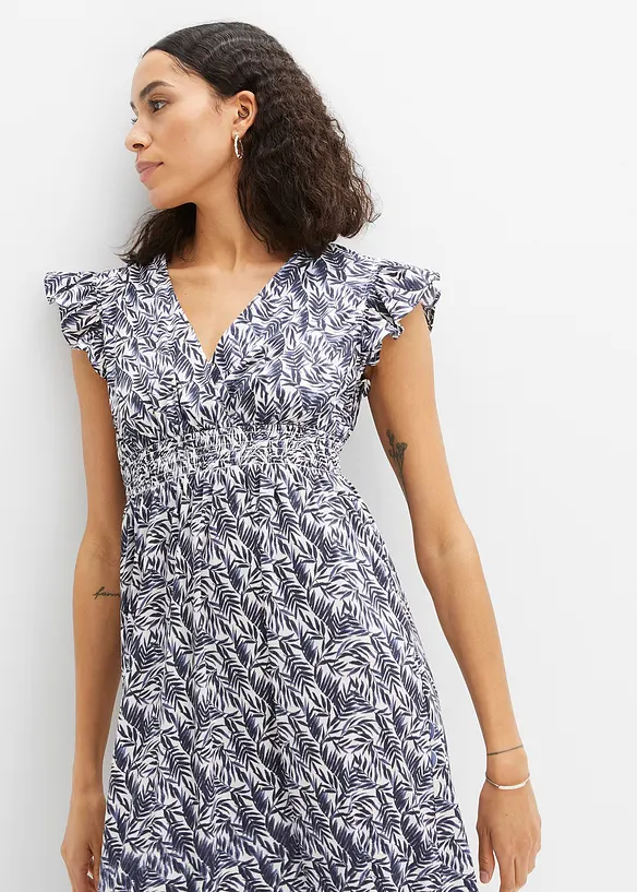 Midi jurk met vleugelmouwen, bonprix