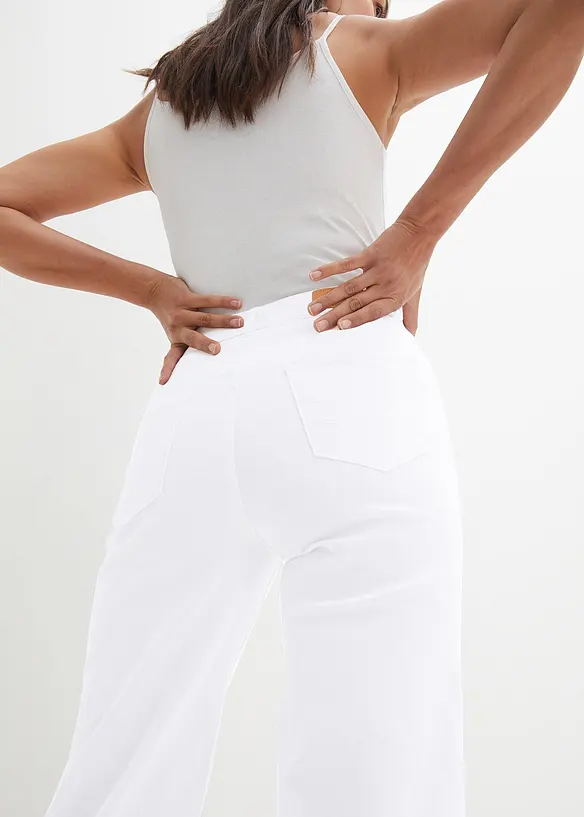 Comfort stretch 7/8 jeans, wide fit, bonprix