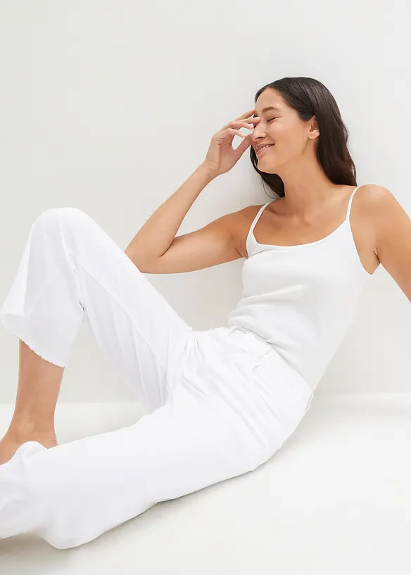 Comfort stretch 7/8 jeans, wide fit, bonprix