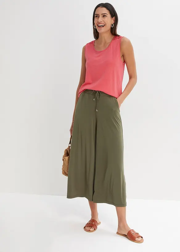 Jersey broek met een comfortabele band, bonprix