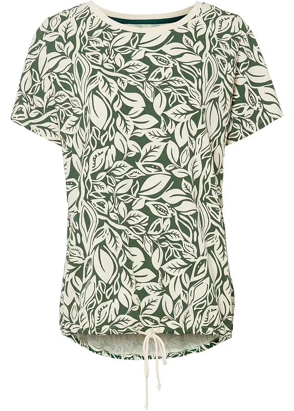 High-low shirt met strikkoordjes, bonprix