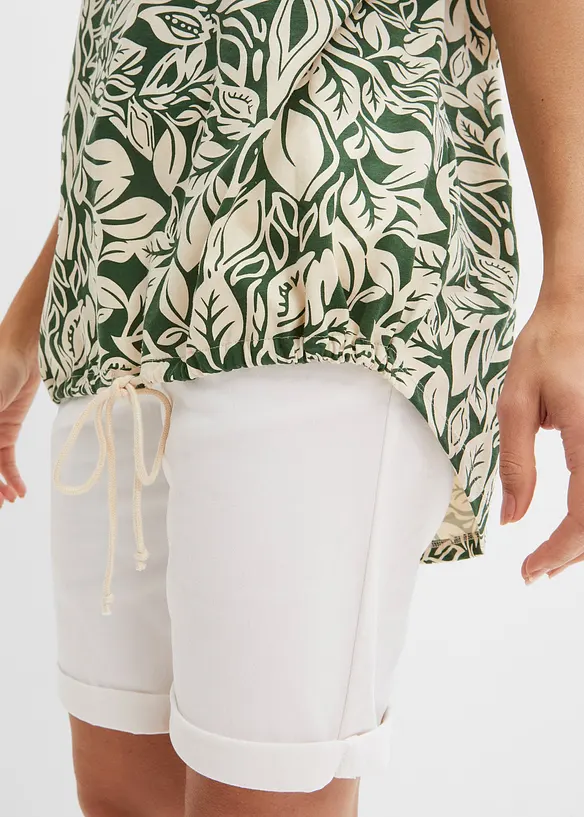 High-low shirt met strikkoordjes, bonprix