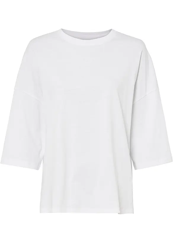 Katoenen oversized shirt, halflange mouw, bonprix