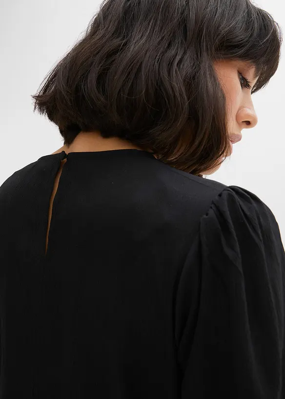 Cr&ecirc;pe jurk met volants, BODYFLIRT