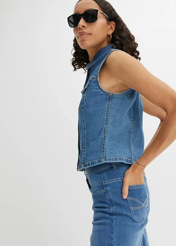 Comfort stretch 7/8 jeans, wide fit, bonprix