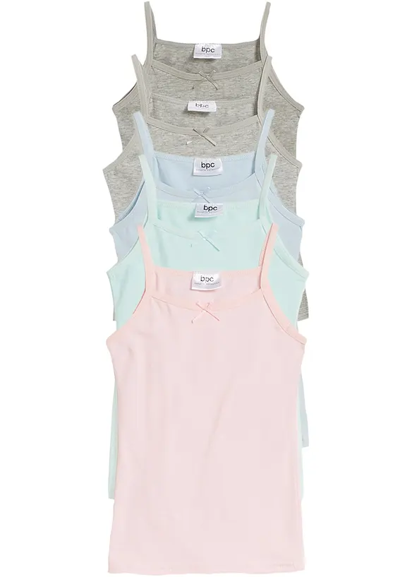 Meisjes hemd met zacht katoen(set van 5), bonprix