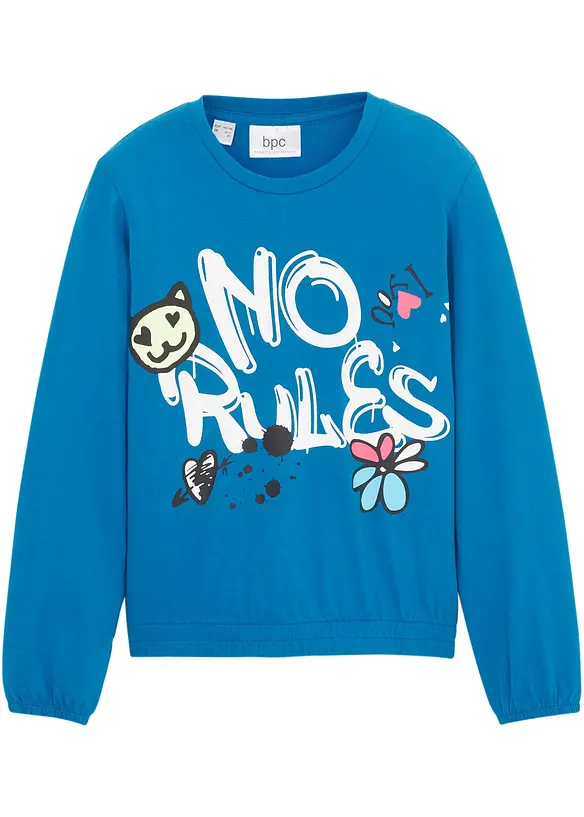 Meisjes longsleeve met biologisch katoen, bonprix