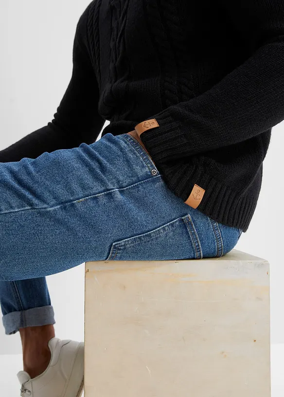 Grof gebreide schipperstrui met kabelpatroon, bonprix