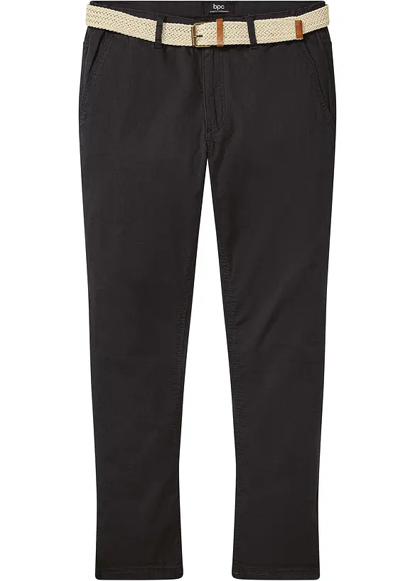 Regular fit chino met comfortband riem, straight, bonprix