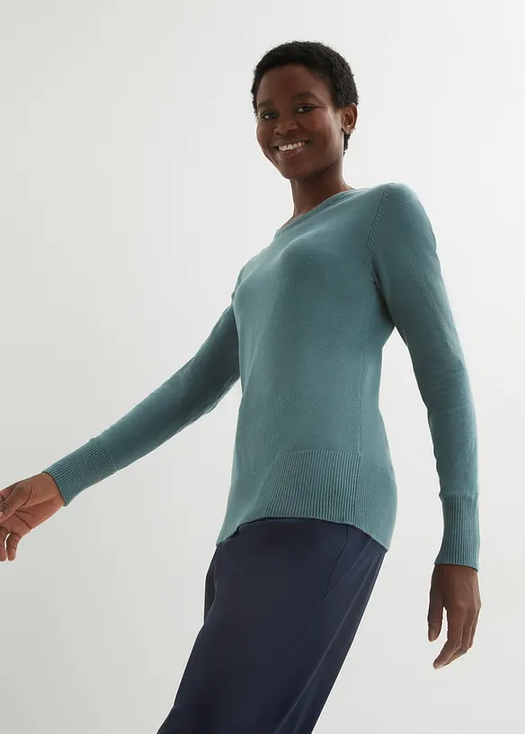 Basic trui met gerecycled materiaal, bonprix