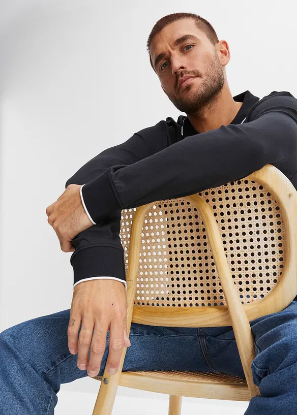 Poloshirt met lange mouwen van biologisch katoen, lange mouw, bonprix