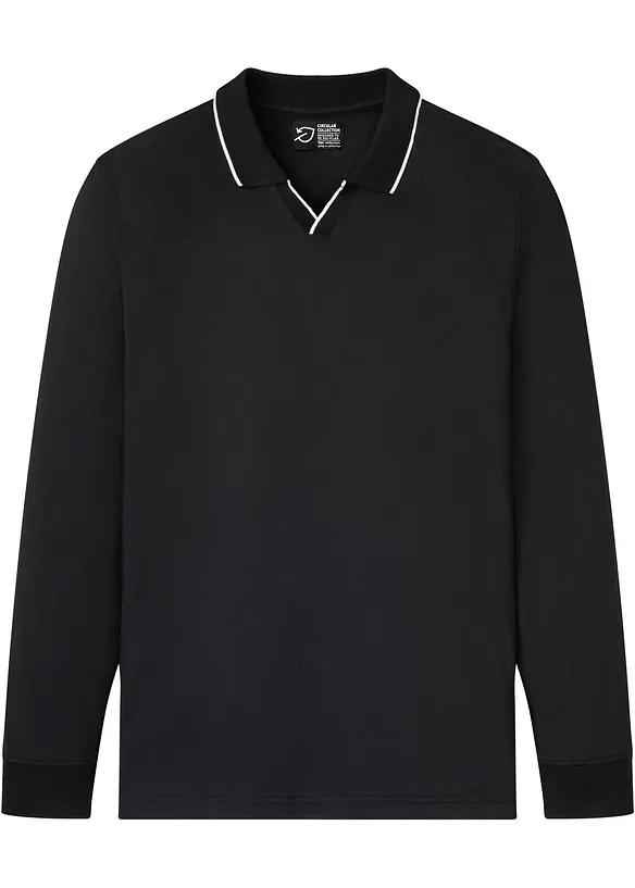 Poloshirt met lange mouwen van biologisch katoen, lange mouw, bonprix