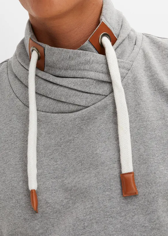 Sweater met sjaalkraag, bonprix
