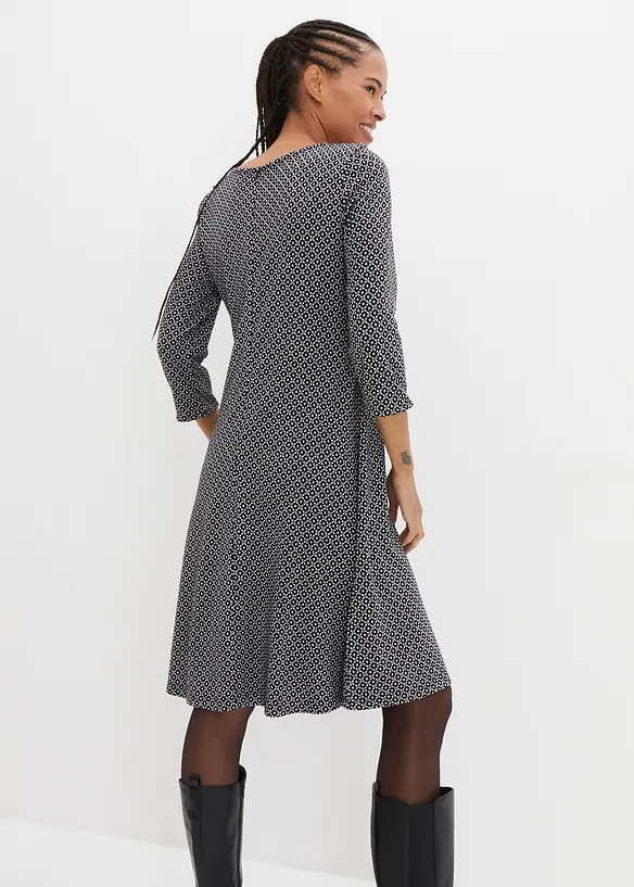 Punto di roma jurk met jacquard patroon, bonprix