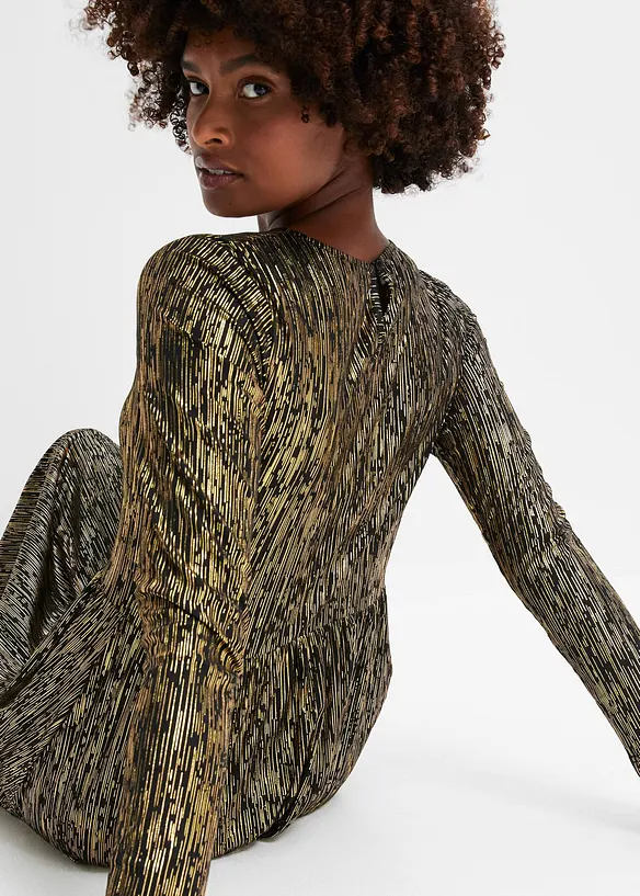 Chiffon jurk met glitter, BODYFLIRT boutique