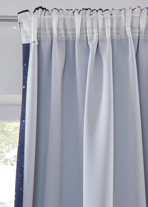 Verduisterend gordijn met sterrenhemel (set van 2), bonprix