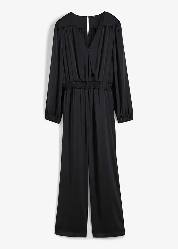 Satijnen jumpsuit in wikkellook, BODYFLIRT