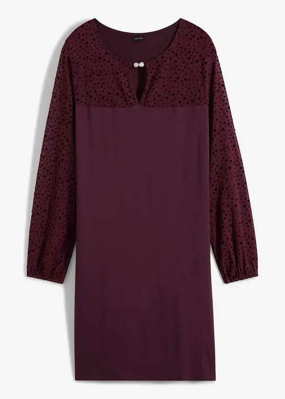 Jersey jurk met mesh inzet, BODYFLIRT