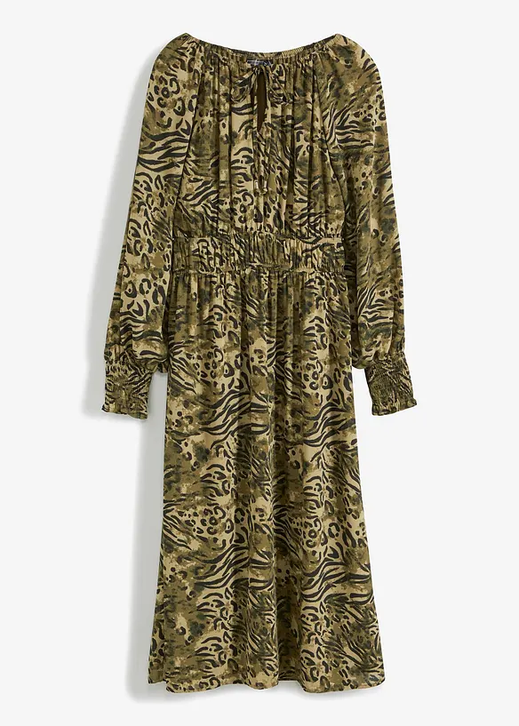 Midi jurk met animalprint, RAINBOW