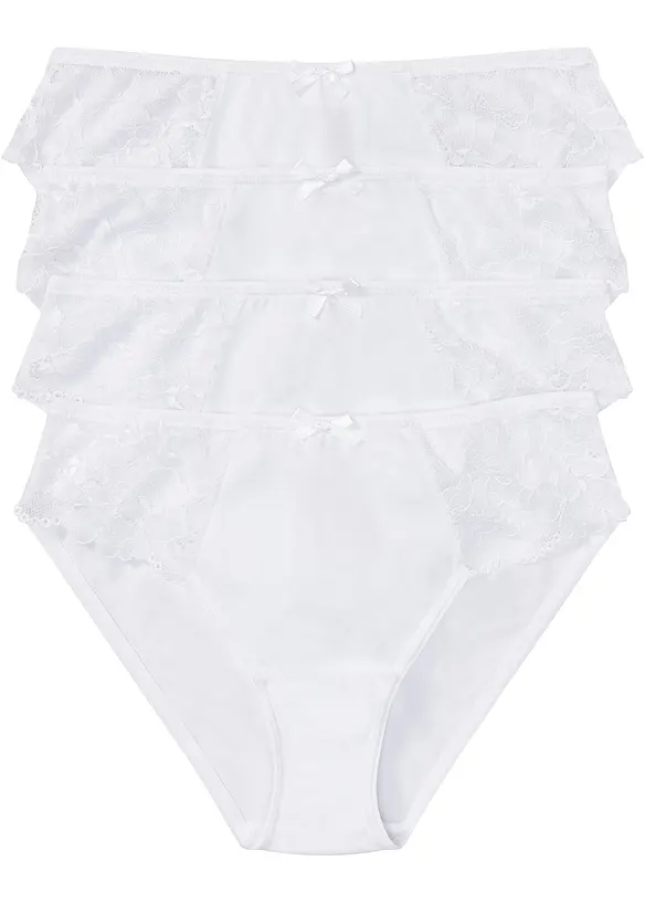 Slip met kant (set van 4), bonprix