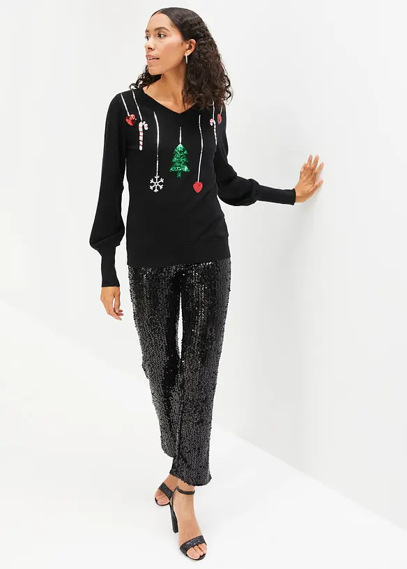 Fijn gebreide trui, bonprix