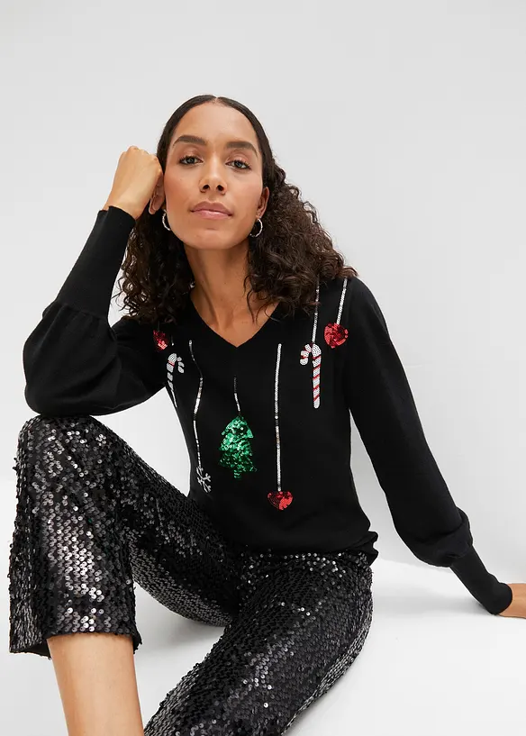 Fijn gebreide trui, bonprix