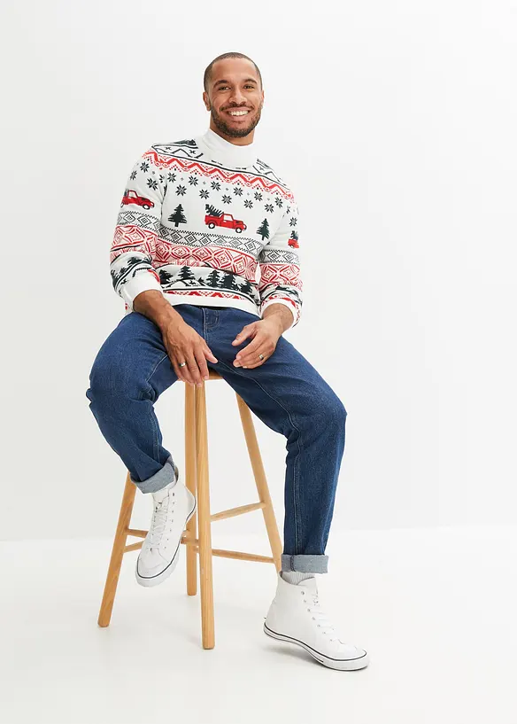 Fijngebreide kersttrui, bonprix