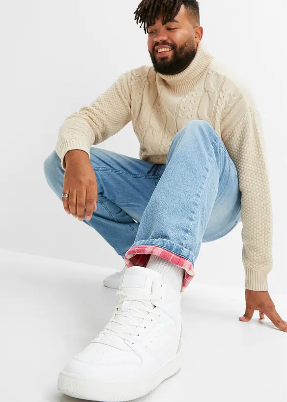 Regular fit thermo instapjeans, straight, bonprix