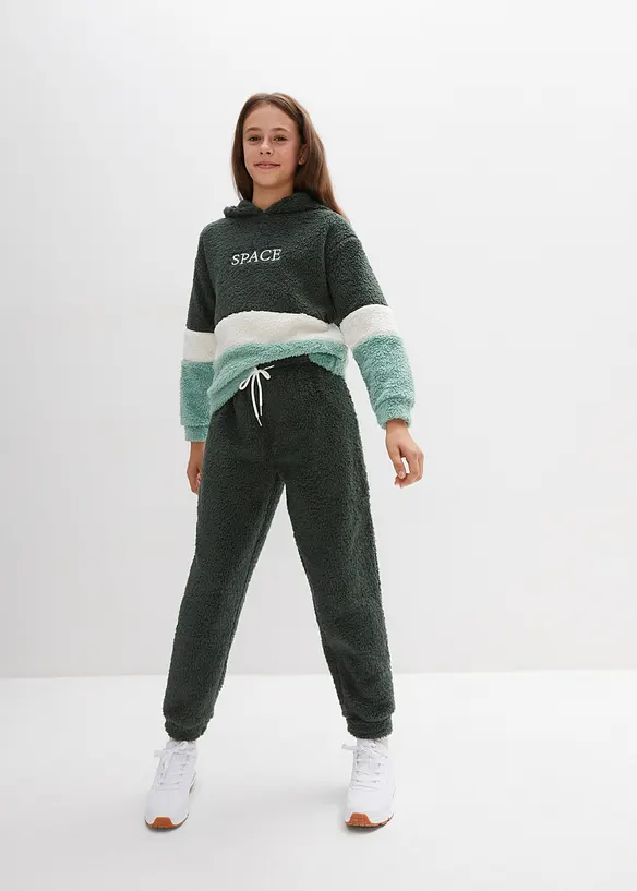 Kinderen teddy fleece huispak (2-dlg. set), bpc bonprix collection