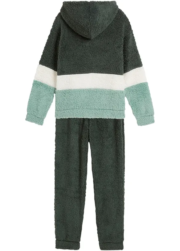 Kinderen teddy fleece huispak (2-dlg. set), bpc bonprix collection