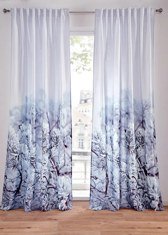 Gordijn met winterse print (1 stuk), bonprix
