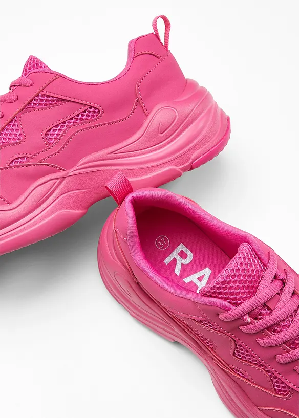 Chunky sneakers met mesh inzet, bonprix