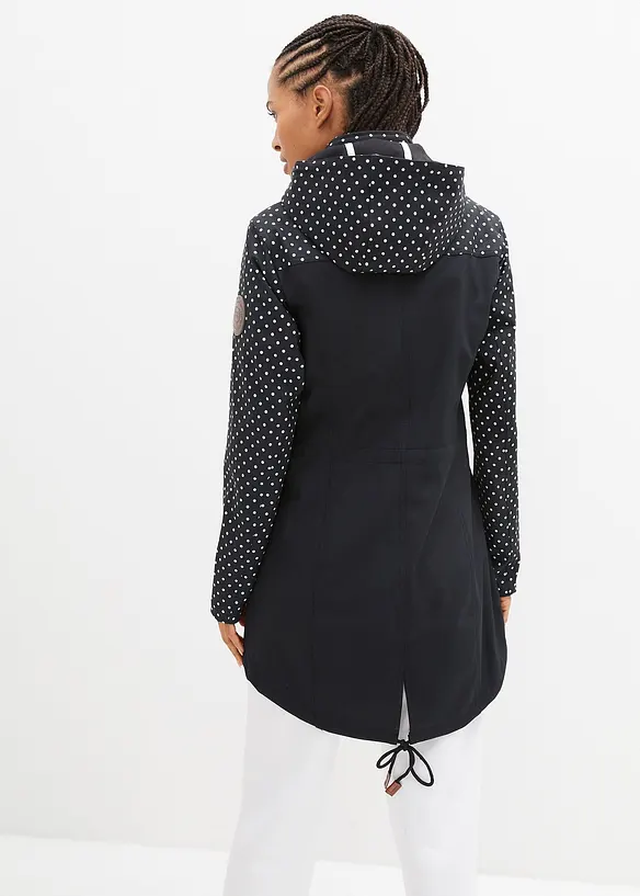 Bedrukte softshell jas, slanke pasvorm, waterafstotend, bonprix