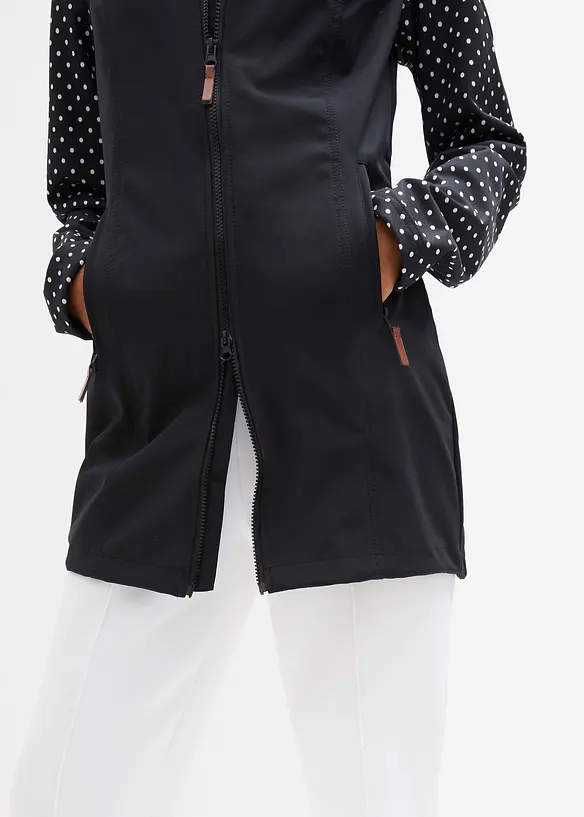 Bedrukte softshell jas, slanke pasvorm, waterafstotend, bonprix