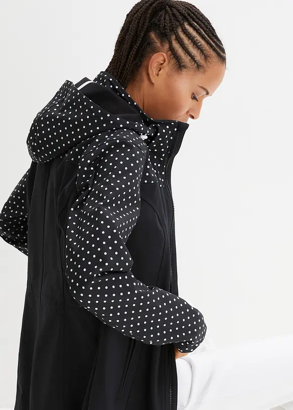 Bedrukte softshell jas, slanke pasvorm, waterafstotend, bonprix