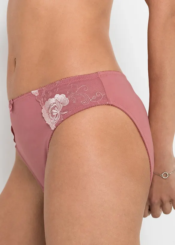 Slip met borduursel (set van 2), bonprix