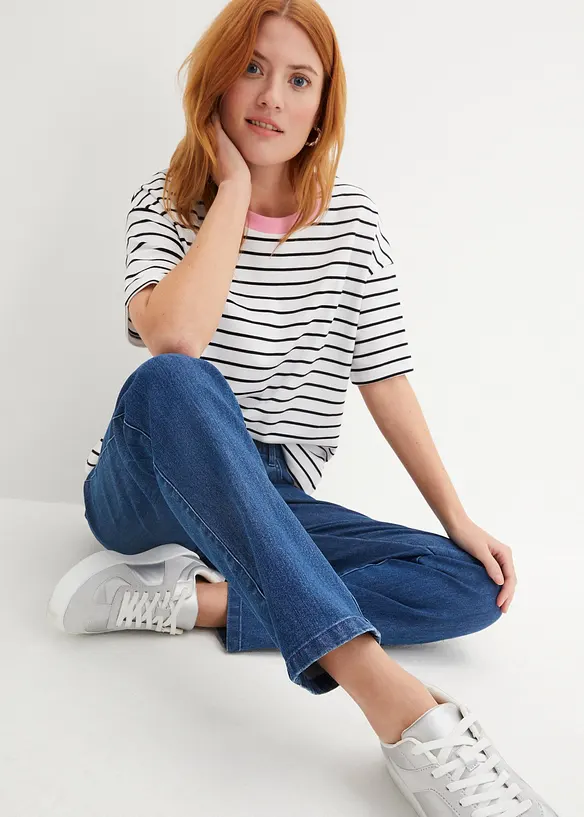 Straight jeans, mid waist (set van 2), bonprix